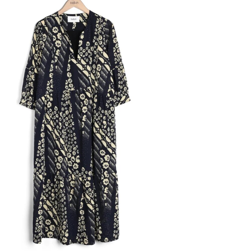 Ba&sh Robe Orson Navy Dress
